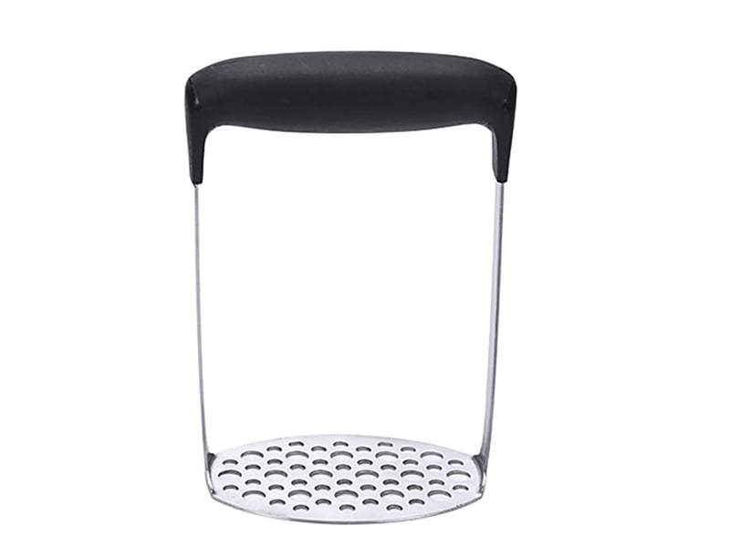  Presse-purée portable en acier inoxydable à mailles fines, presse-ail de cuisine, poignée antidérapante pour patates douces  - Conforama A