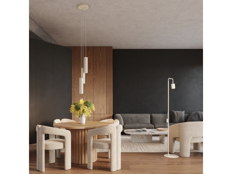 Suspension rayo 3l beige aluminium moderne 98x45x6cm SL.3128 - Conforama B