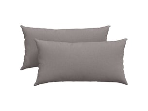 Lot de 2 coussins de canapé, coussins décoratifs tissu taupe 80 x 40 cm cf58968