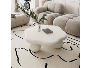 Table basse floral(e) coloris blanc <strong>HAUSS SPOLE</strong> <strong></strong> - 79 cmx79 cm