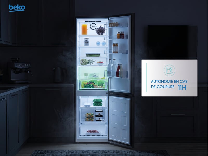 Réfrigérateur combiné (congélateur en bas) BEKO B5RCNE406HXBR - Conforama I