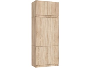 Armoire 6 porte(s) 0 tiroir(s) AKORD coloris marron largeur 90 cm