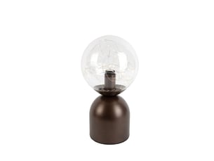Lampe de table chic d'hôtel bronze foncé avec verre transparent avec cordon d'éclairage e27 - pallon trend