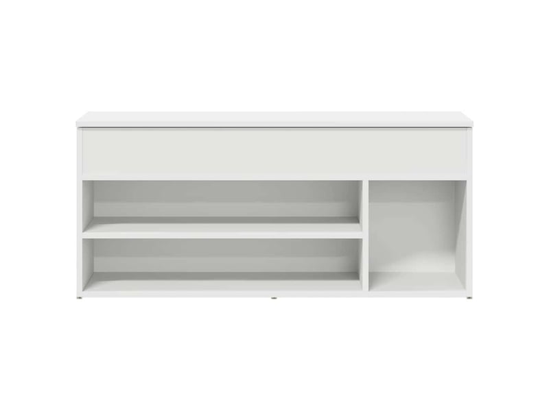  Banc à chaussures, meuble à chaussures blanc 102x30,5x45 cm bois d'ingénierie  - Conforama D