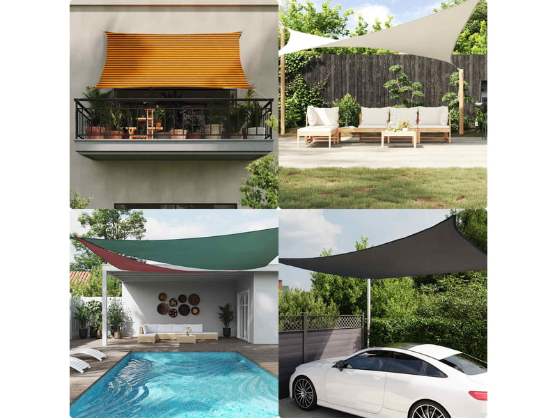  Voile d'ombre - voile d'ombrage - voile parasol oxford enduit de pu  - Conforama C