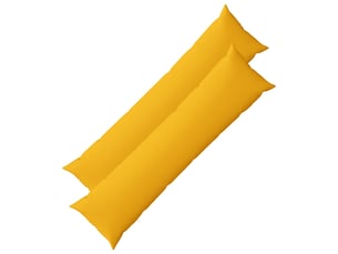 Lot de 2 coussins avec oreiller, coussins décoratifs heerlen jaune clair tissu cf50256