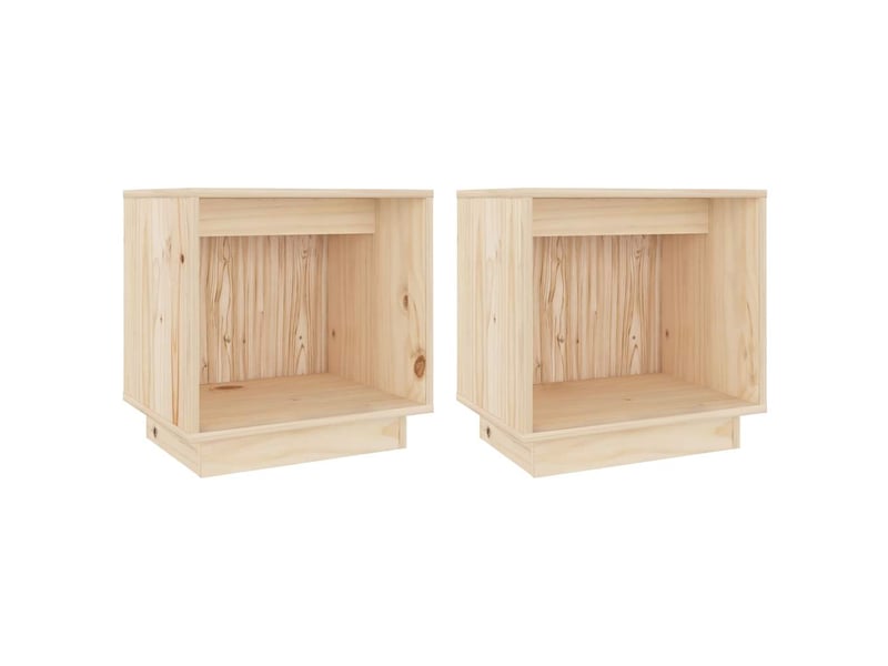  Lot de 2 tables de chevet - cabinet de chevet - table de nuit 40x30x40 cm bois de pin solide  - Conforama A