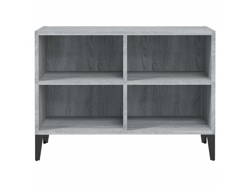  Meuble tv - banc tv - meuble de rangement avec pieds en métal sonoma gris 69,5x30x50 cm  - Conforama D