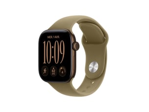 Montre connectee gps et cellular 46mm bronze fonce bracelet sport olive ml