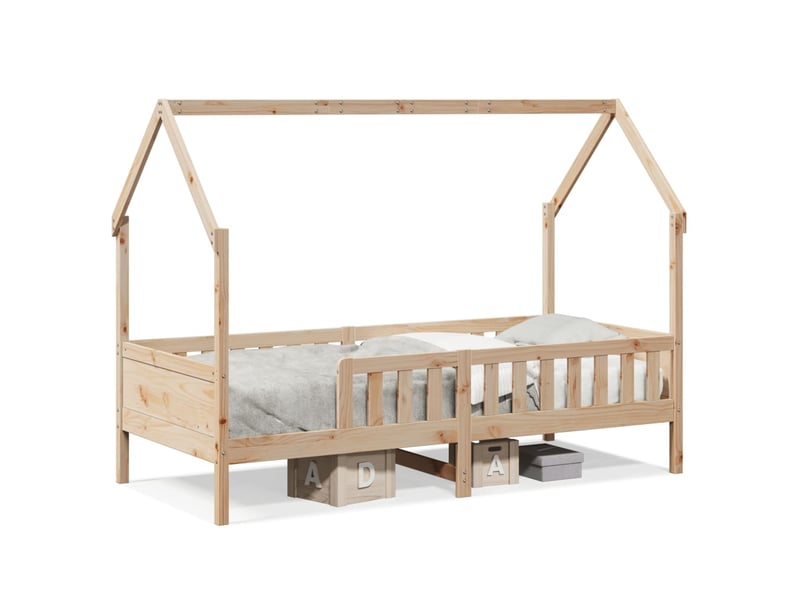  Cadre de lit d'enfants - lit jeune forme de maison sans matelas pin  - Conforama A