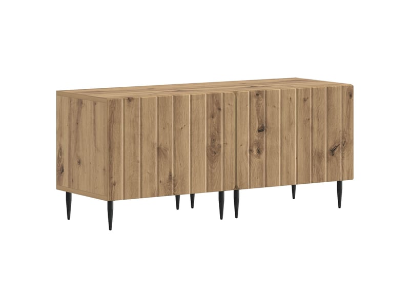 Meuble tv - banc tv - meuble de rangement led 5 pièces chêne artisanal bois d'ingénierie - Conforama D