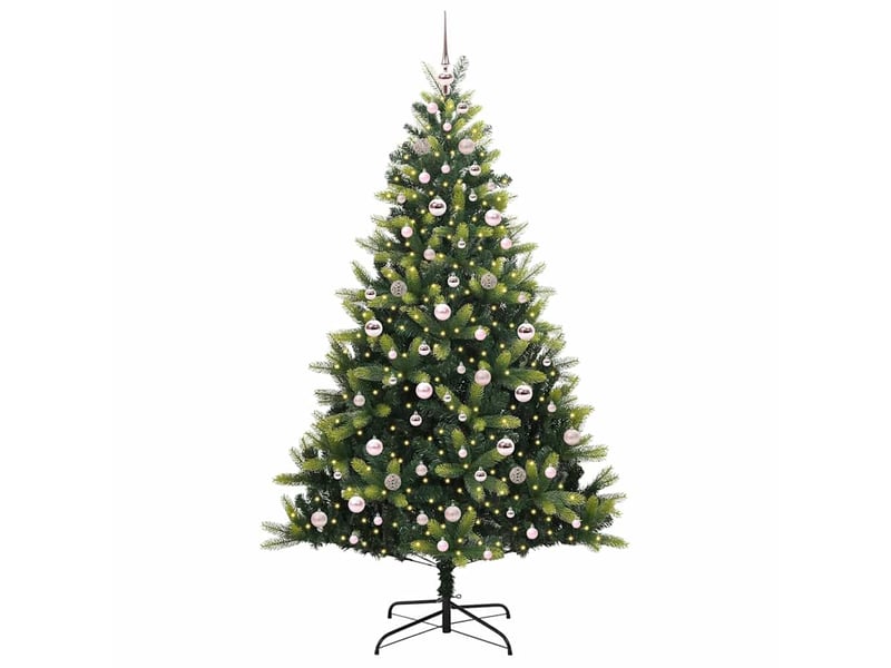  Sapin de noël, arbre de noël artificiel en silicone flexible 300 leds vert shl9460  - Conforama C