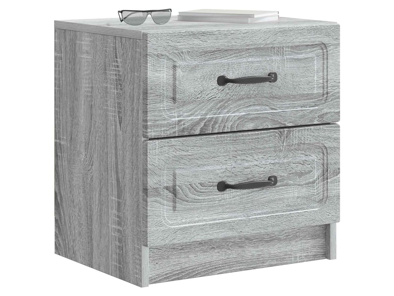  Table de chevet 2 pièces sonoma gris 43 x 34,5 x 44,5 cm  - Conforama A