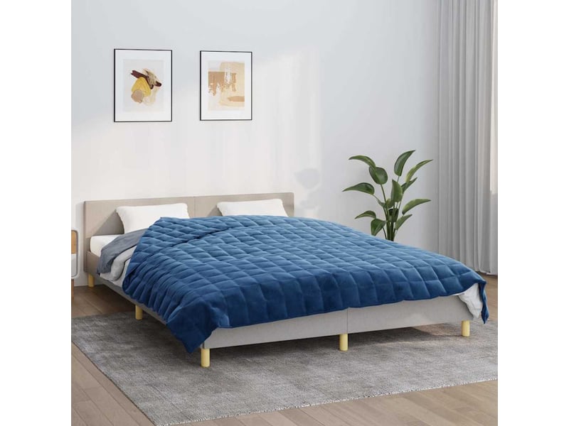  Couverture lestée adulte bleu 200x230 cm 9 kg tissu shl91883  - Conforama B