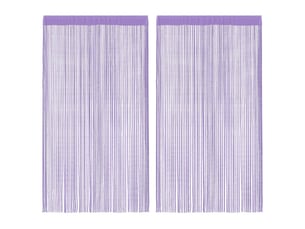 Lot de 2 rideaux à fils, rideaux de porte violet 100x250 cm cf44139