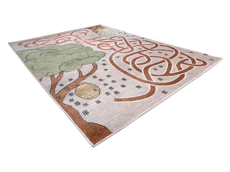  Tapis fun honey pour enfants, ours, abeilles beige  140x190 cm  - Conforama C