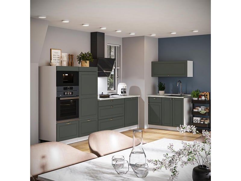  Vicco cuisine, vert or campagneblanc, 380cm sans pt  - Conforama C