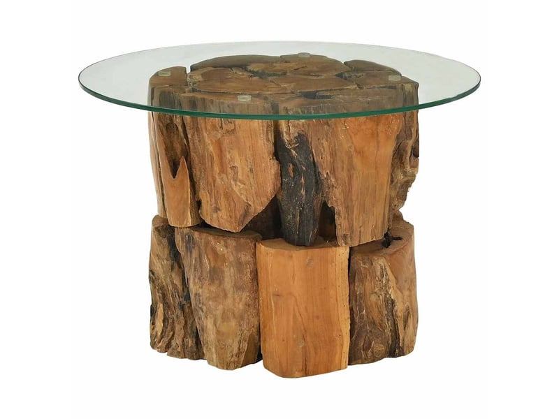  Table basse - table de salon - table à thé bois flottant de teck massif 60 cm  - Conforama D