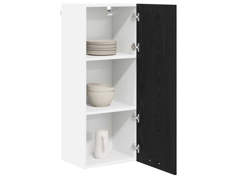 Meuble de rangement, armoire suspendue chêne noir 40x31x100cm bois d'ingénierie shl548 - Conforama C