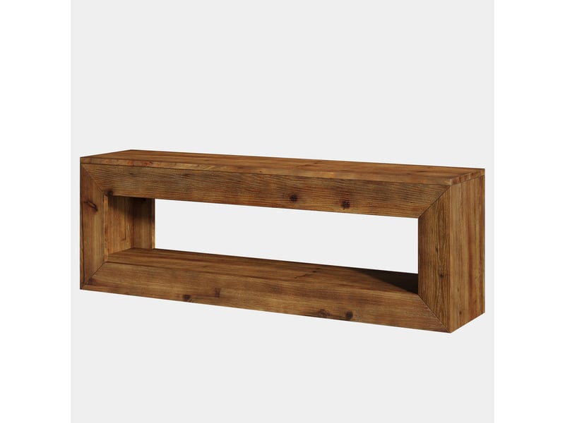  Tribesigns banc d'entrée en bois massif de 120 x 30 x 45 cm avec étagère de rangement, style rustique.  - Conforama A