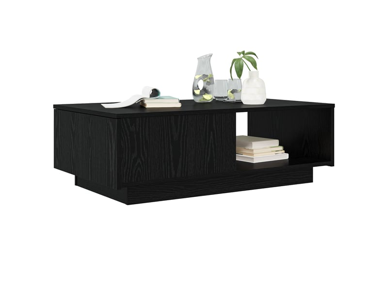  Table basse - table de salon - table à thé chêne noir 95 x 55 x 31 cm bois d'ingénierie  - Conforama C