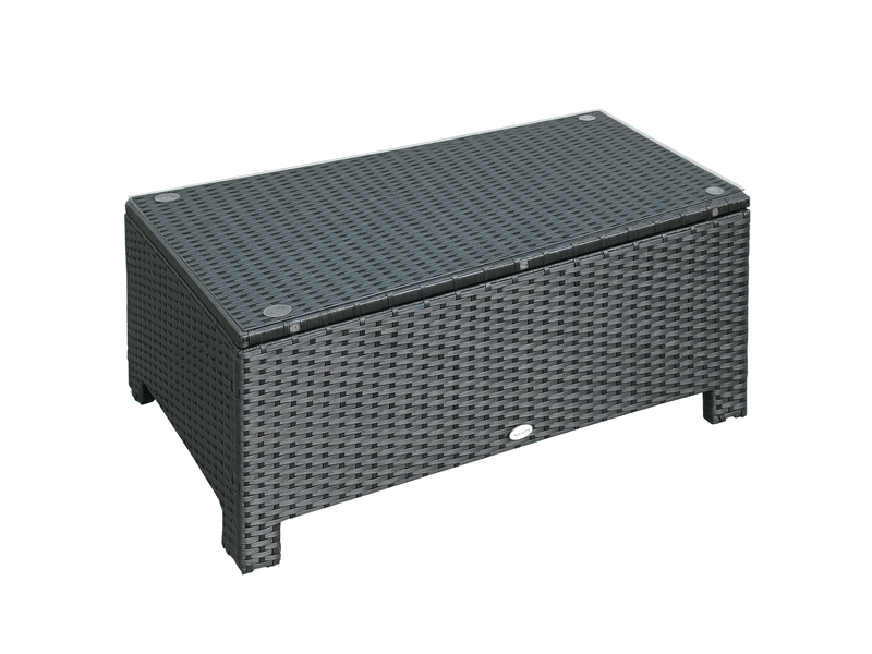  Table basse de jardin métal noir 85x50x39cm  - Conforama B