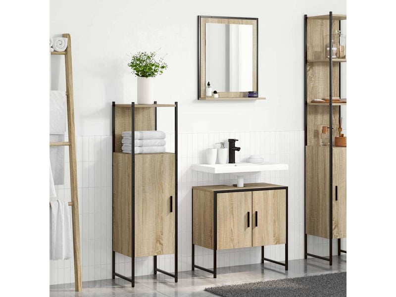  Ensemble de mobilier de salle de bain 3 pc marron cf64400  - Conforama B