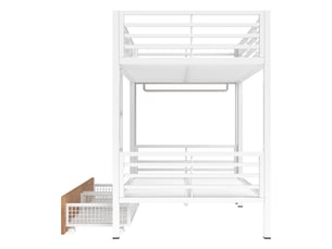 Lit superposé 90x200 cm <strong>MIVRAY </strong>  <strong></strong> coloris blanc