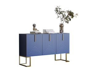 Buffet 3 porte(s)  0 tiroir(s) MERAX buffet bleu - 138 cm coloris bleu 