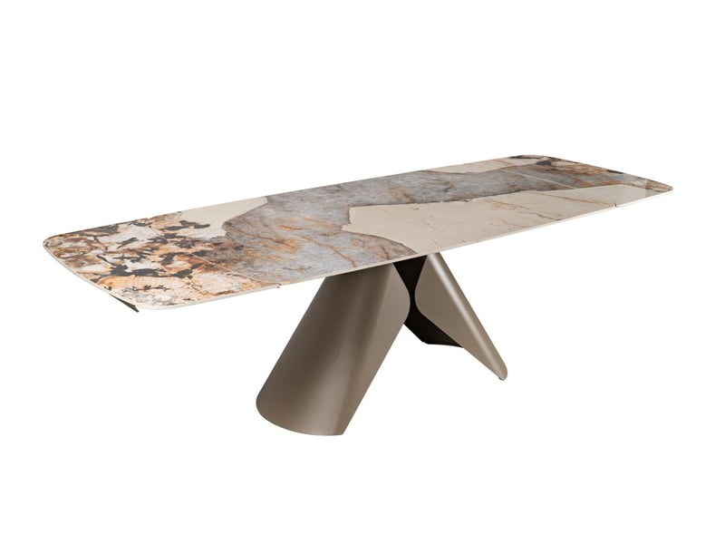 Table à manger extensible 180260 x 100, avec plateau en céramique - Conforama E