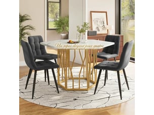 Ensemble table 4 chaise(s) <strong></strong> <strong></strong>
