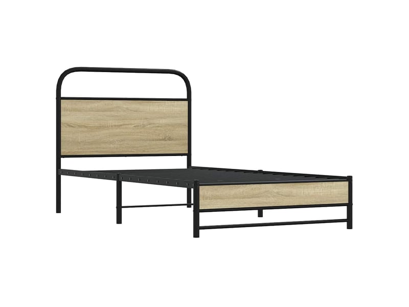  Lit simple- lit adulte -  cadre de lit sans matelas 100x200 cm chêne sonoma  - Conforama B