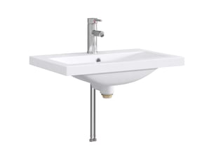 Lavabo de salle de bains chrome 61x40x16.5 cm métal