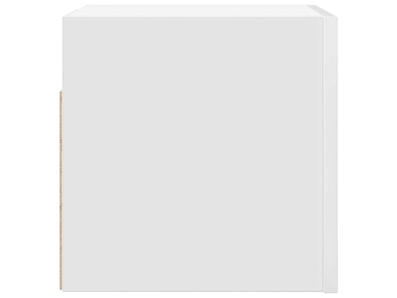  Lot de 4 meuble tv mural, meuble tv suspendu blanc 30,5x30x30 cm  - Conforama E