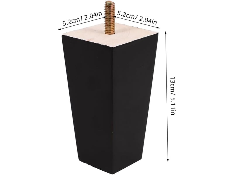  4pièces rechange bois massif pour meubles carrés pour table basse commode bureau et armoire rehausseurs meubles  - Conforama B