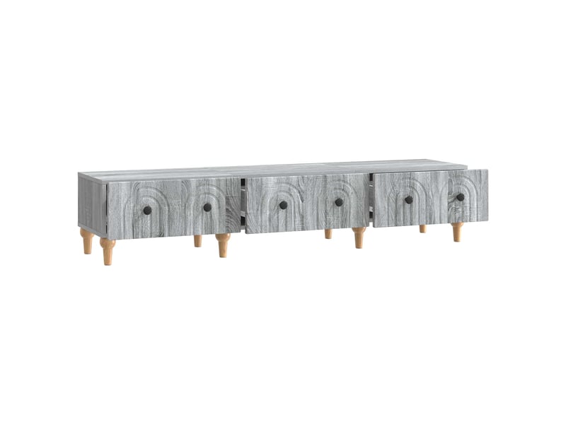  Meuble tv - banc tv - meuble de rangement sonoma gris 147 x 34,5 x 30 cm bois d'ingénierie  - Conforama E