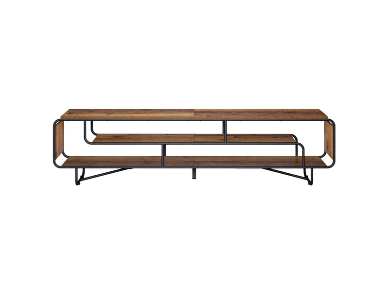  Meuble tv, banc tv 180x36x45 cm bois ancien bois d'ingénierie  - Conforama C