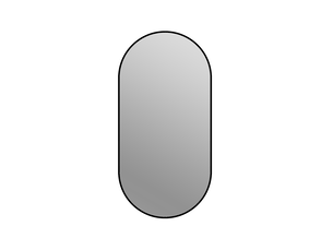 Miroir capsule à fixer coloris noir <strong>DESMIU</strong> <strong></strong> - 120 cm x 60 cm