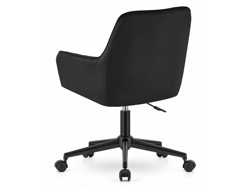  Fauteuil de bureau pivotant roxy en velours noir  - Conforama E