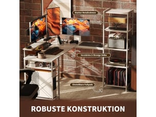 Bureau gaming coloris blanc