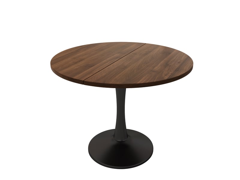  Table extensible ovale effet noyer 100-140 x 100 cm Fay Lum - Conforama W