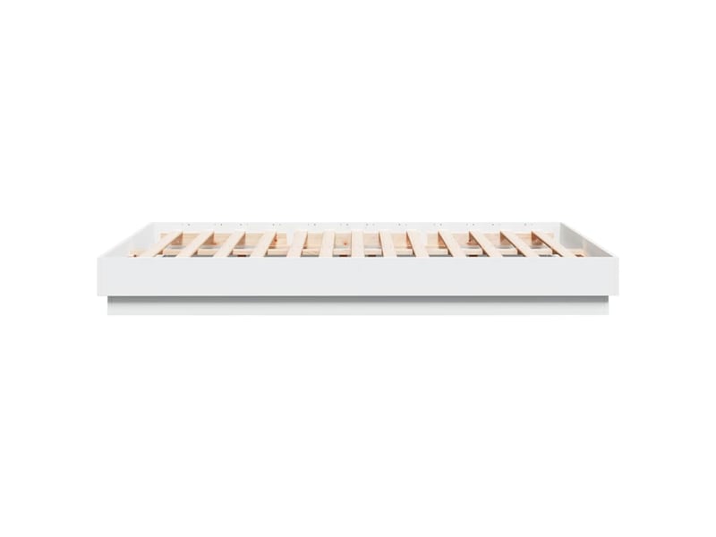  Lit double- lit adulte -  cadre de lit sans matelas blanc 150x200 cm  - Conforama D