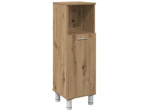 Amoire de salle de bain, meuble de rangement chêne artisanal 30x30x95 cm bois d'ingénierie