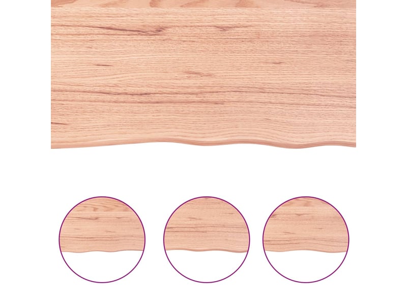 Comptoir de salle de bain, plan de travail marron clair 40x40x2 cm bois traité cf65823 - Conforama D