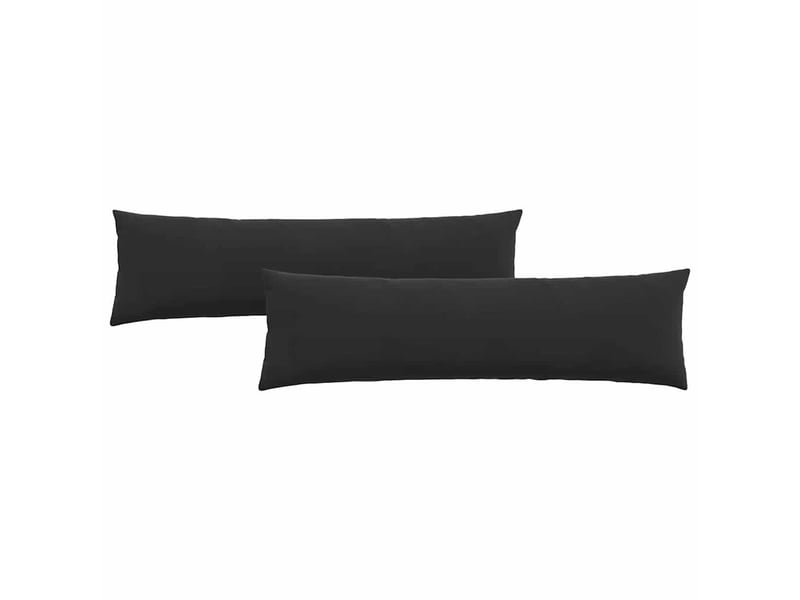 Lot de 2 coussins de canapé, coussins décoratifs noir 145 x 40 cm cf59134 - Conforama A