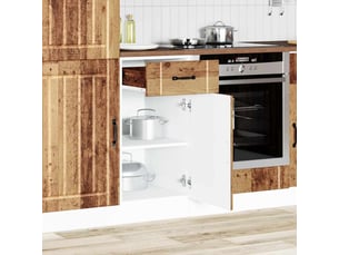 Meuble de rangement, armoire de cuisine lucca vieux bois bois ingénierie shl4069