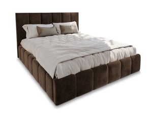 Lit coffre 180x200 cm <strong>MASSENO</strong>  <strong></strong> coloris marron