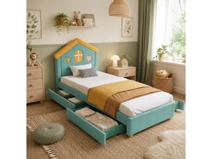 Lit cabane 90x200 cm    coloris vert