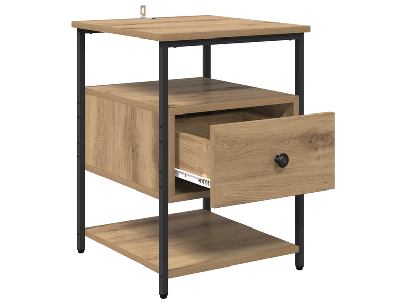  Table de chevet - cabinet de chevet - table de nuit 2 pièces chêne artisanal 40 x 42 x 56 cm  - Conforama D