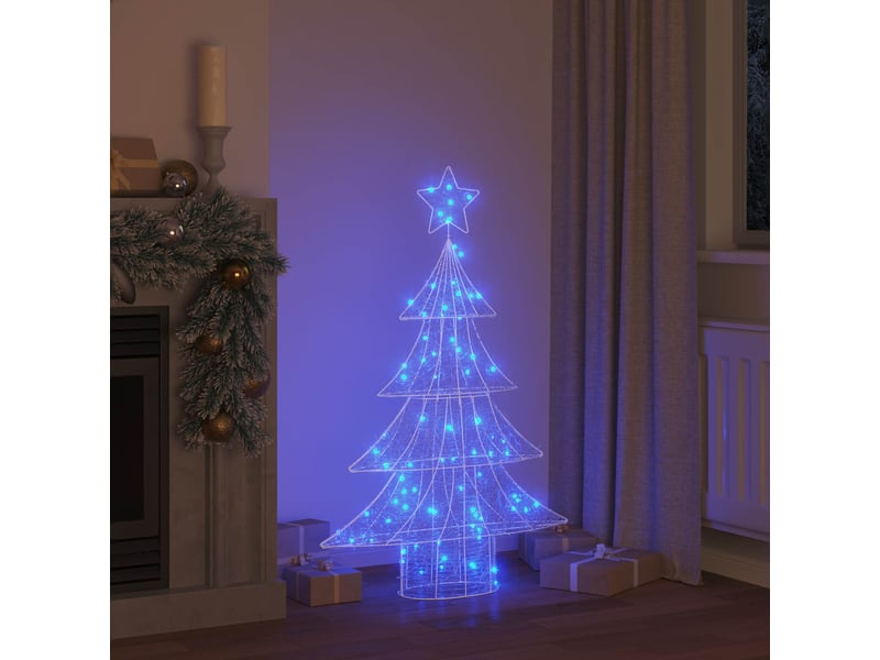  Sapin de noël - arbre de noël 100 led bleu 120 cm acrylique  - Conforama C